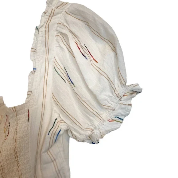 NWOT Free People White Striped Corset Top - Picture 8 of 10